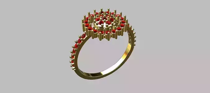 Studded Ring 3D print model