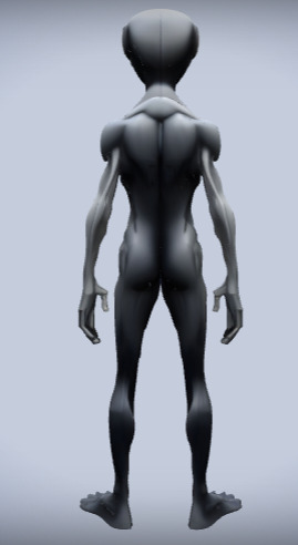 Alien Humanoid Sci-Fi Character Rigged 3D Model 3D print model_5