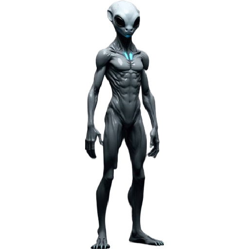 Alien Humanoid Sci-Fi Character Rigged 3D Model 3D print model_1