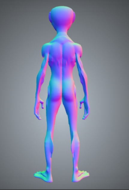 Alien Humanoid Sci-Fi Character Rigged 3D Model 3D print model_9