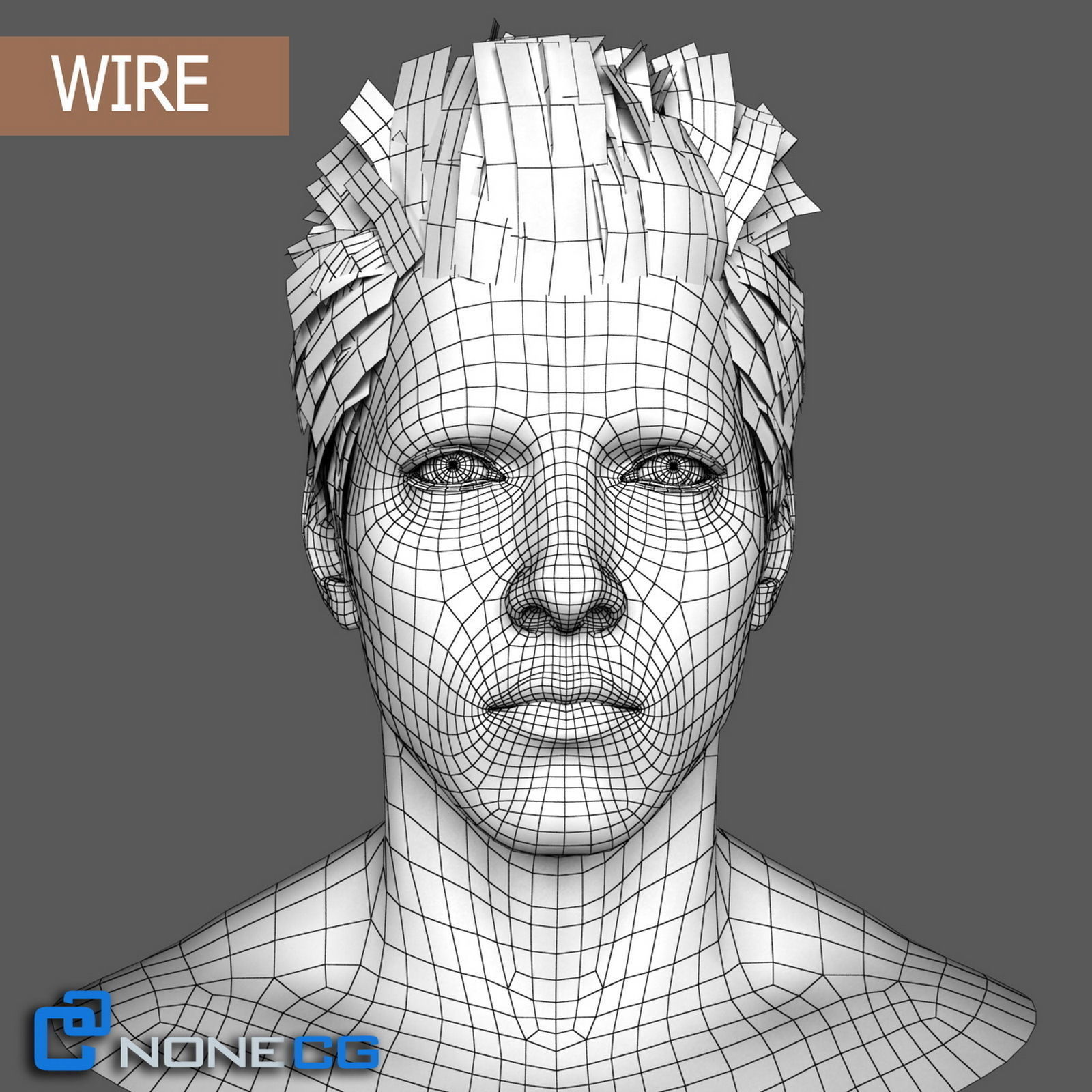 Adult Male Head Rigged 3D model_9