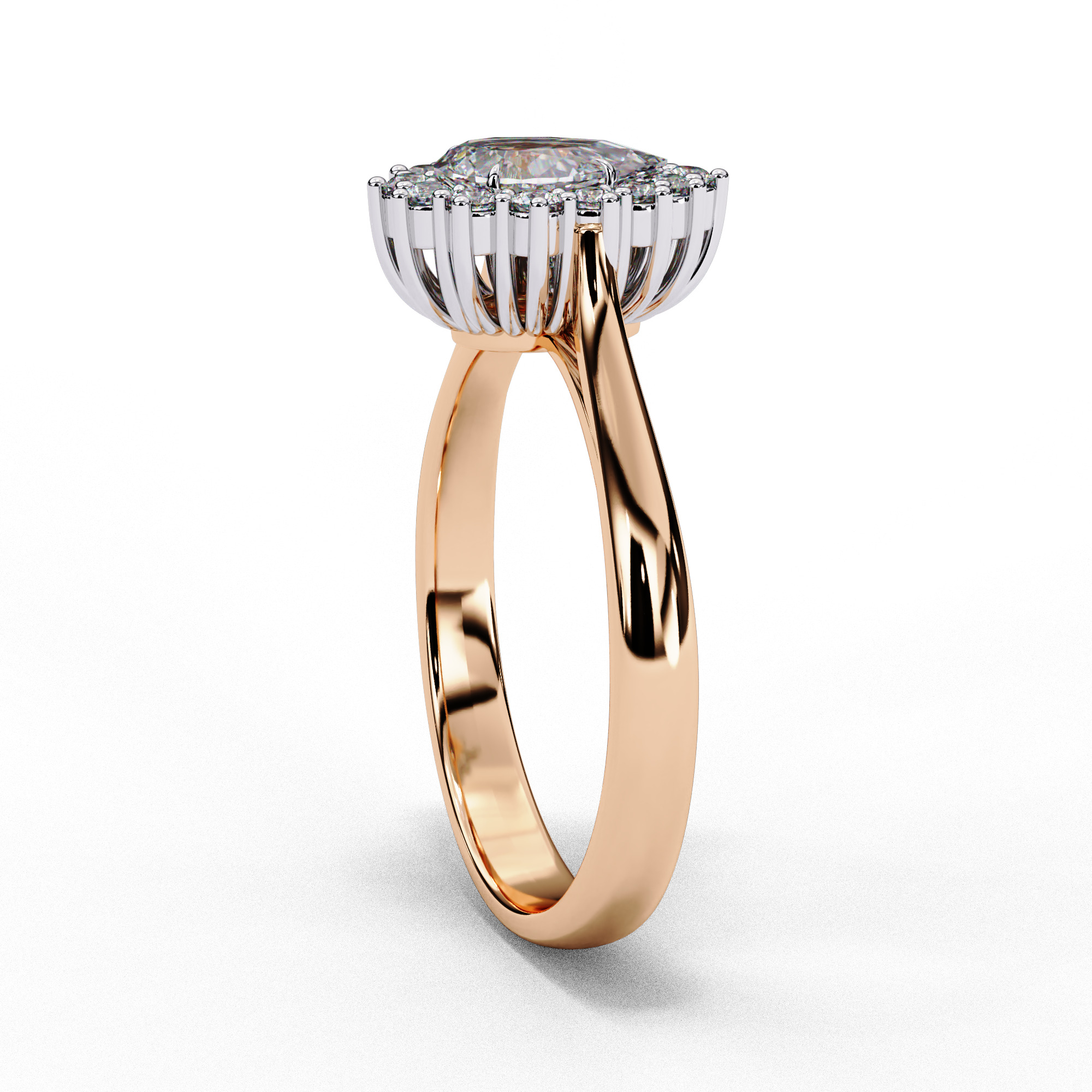 PEAR DIAMOND RING -CAD-035 3D model_11