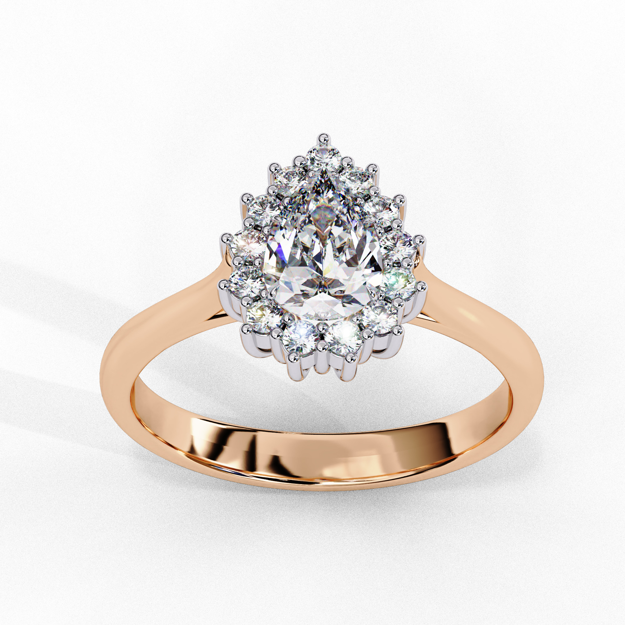 PEAR DIAMOND RING -CAD-035 3D model_2