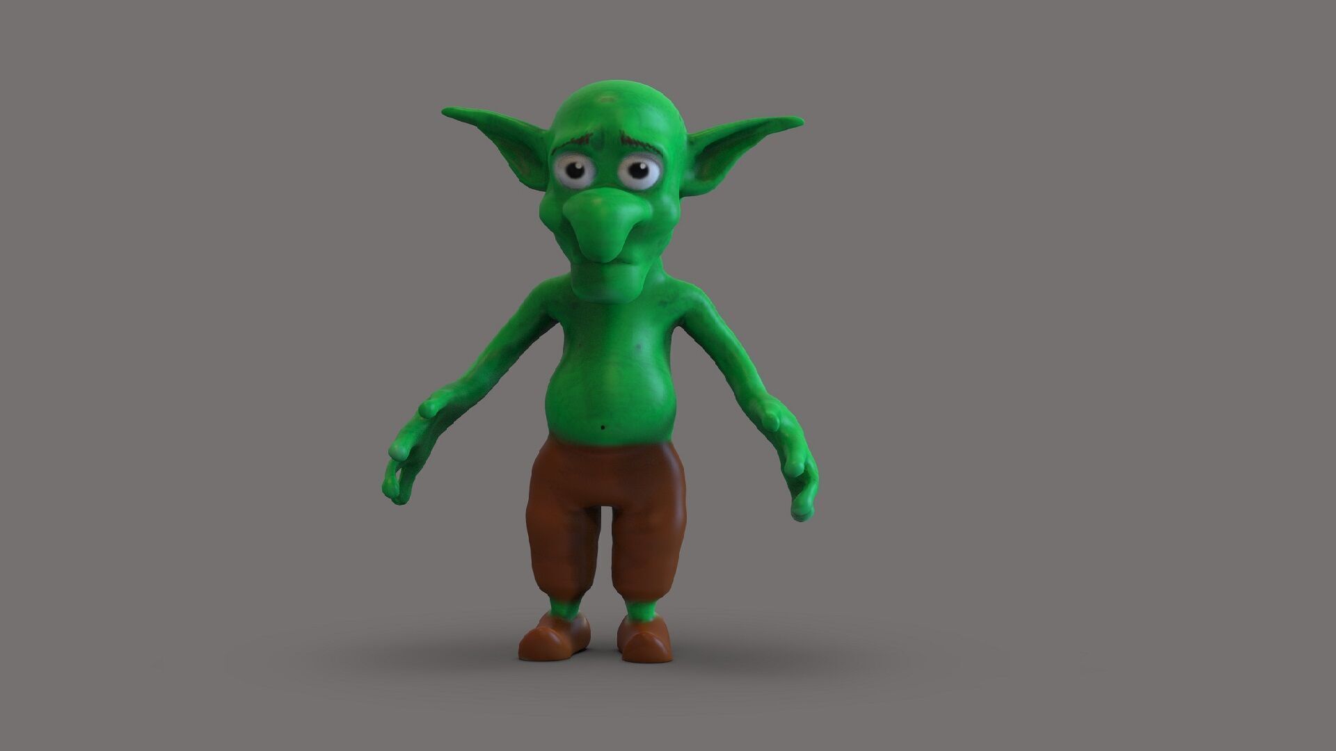 Orc toon Low-poly 3D model_1