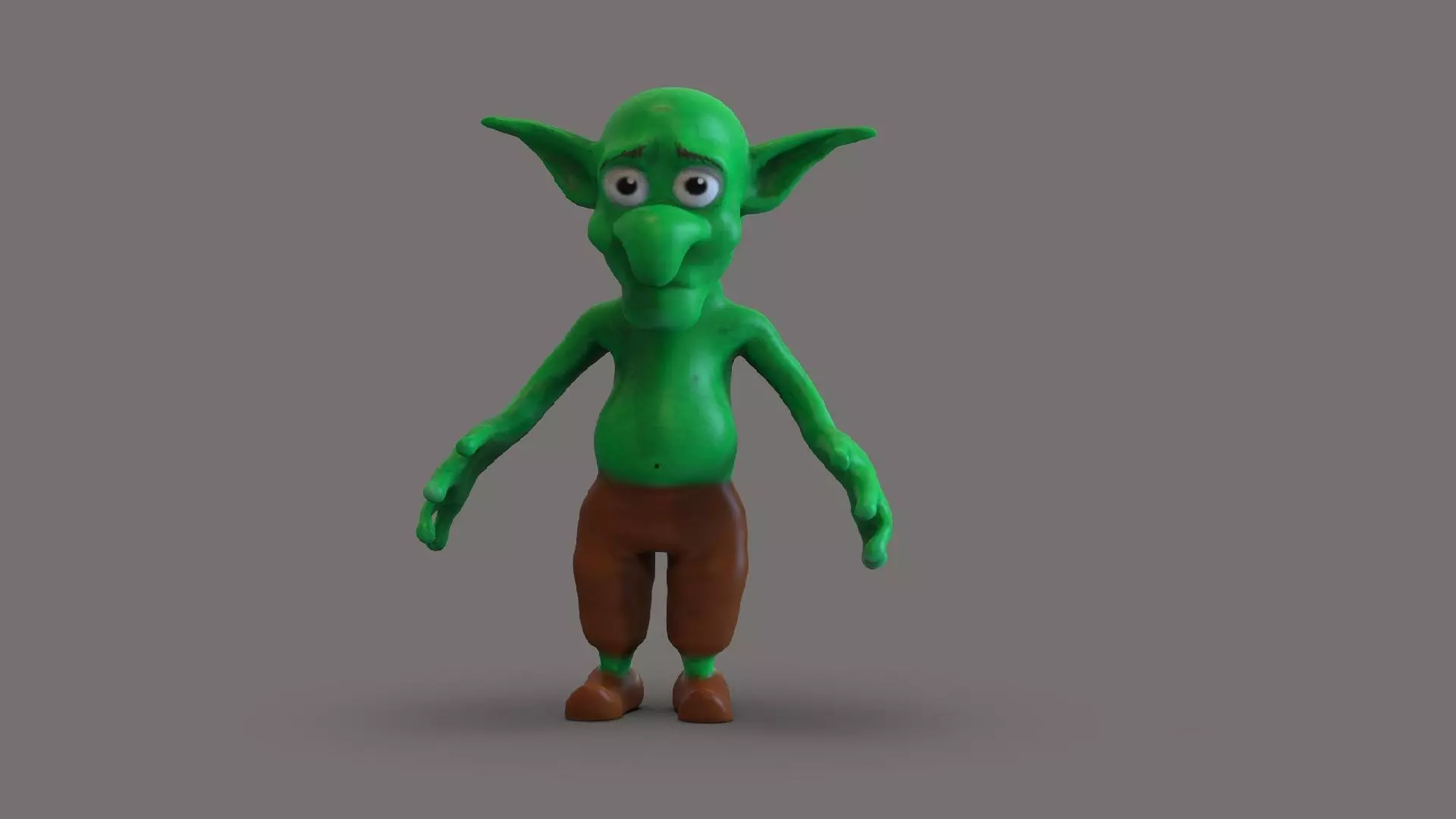Orc toon Low-poly 3D model_0