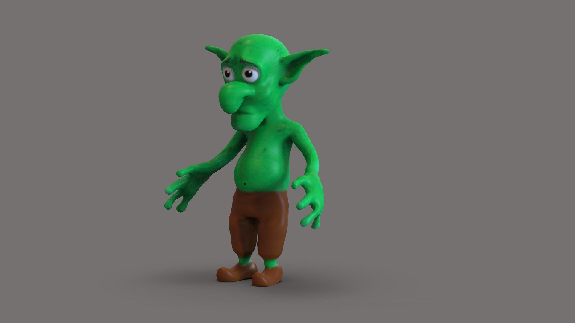 Orc toon Low-poly 3D model_2