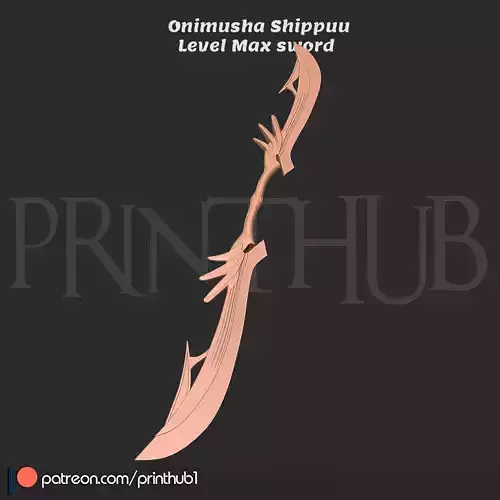 Shippuu Sword Level Max  Onimusha Fan Art  Cosplay Prop STL File