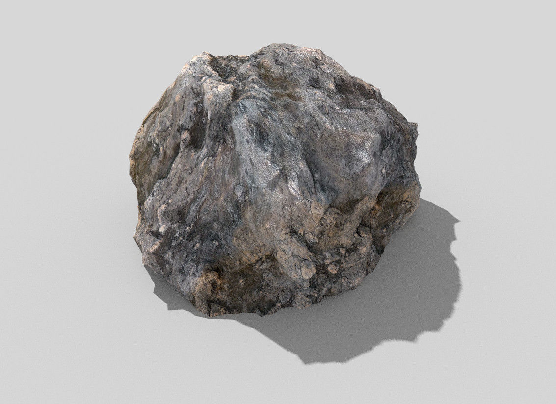 Detailed Rock Low-poly 3D model_2