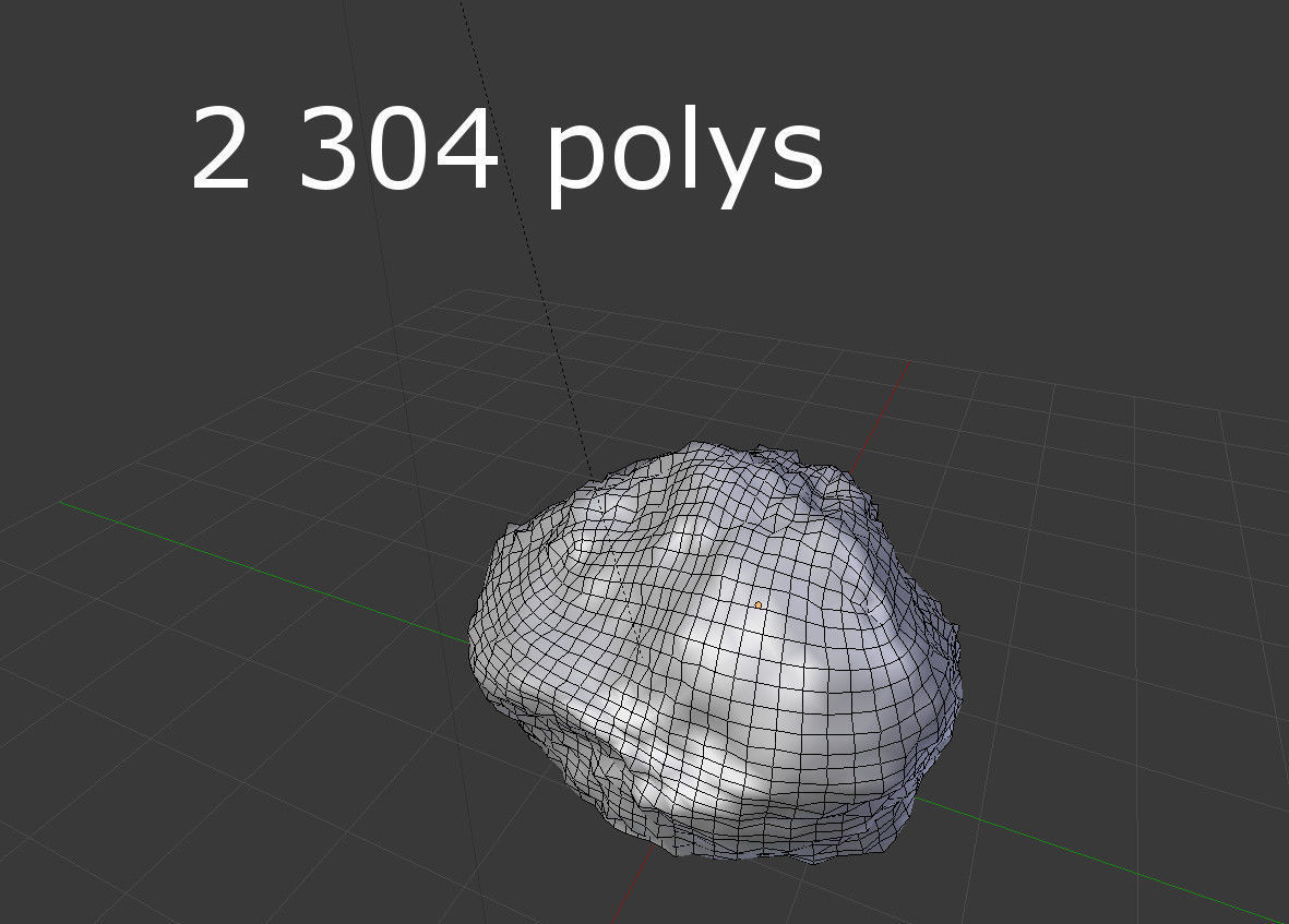 Detailed Rock Low-poly 3D model_4