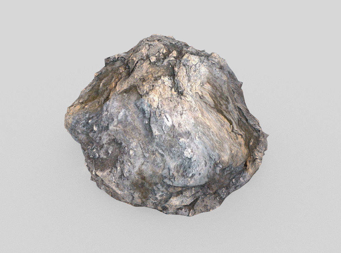 Detailed Rock Low-poly 3D model_3