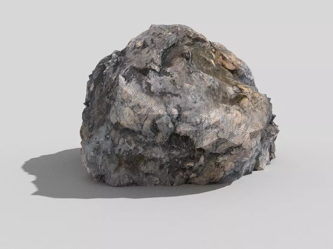 Detailed Rock Low-poly 3D model_0