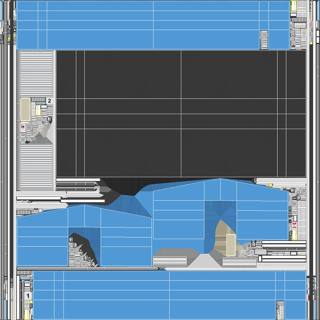 Industrial Building 6 Blue Low-poly 3D model_13