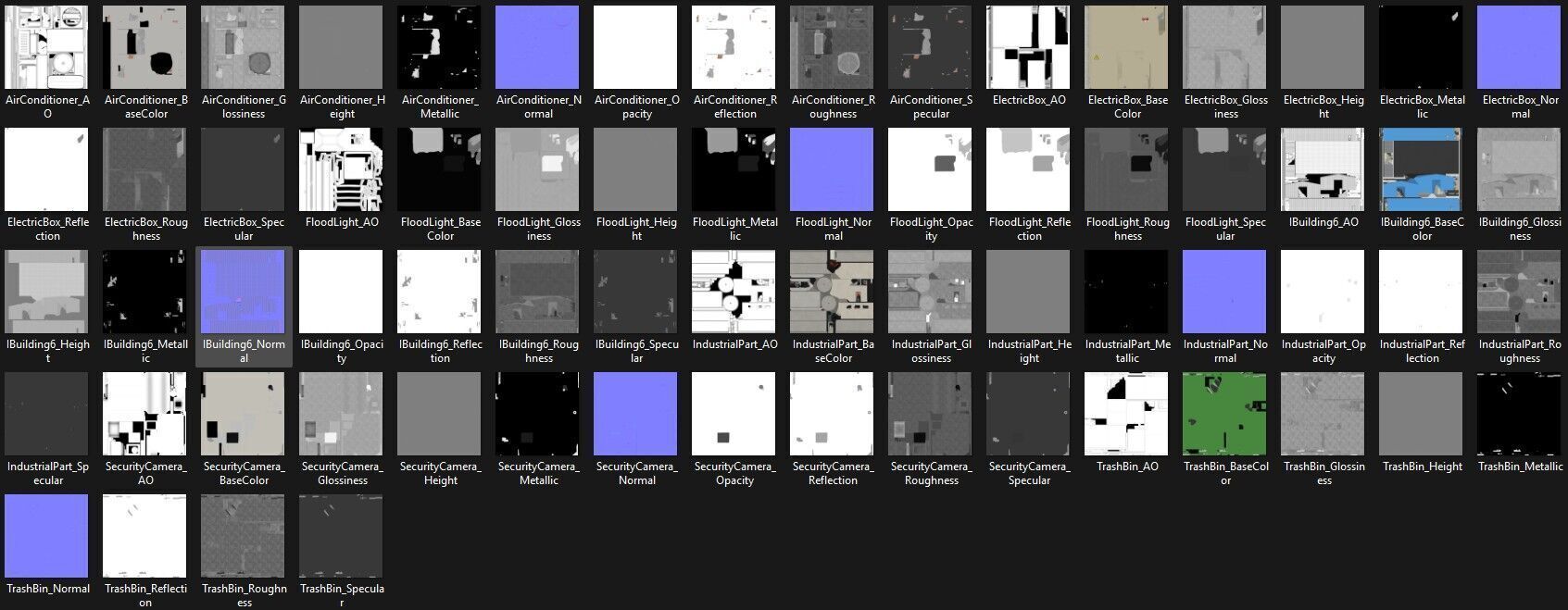 Industrial Building 6 Blue Low-poly 3D model_20