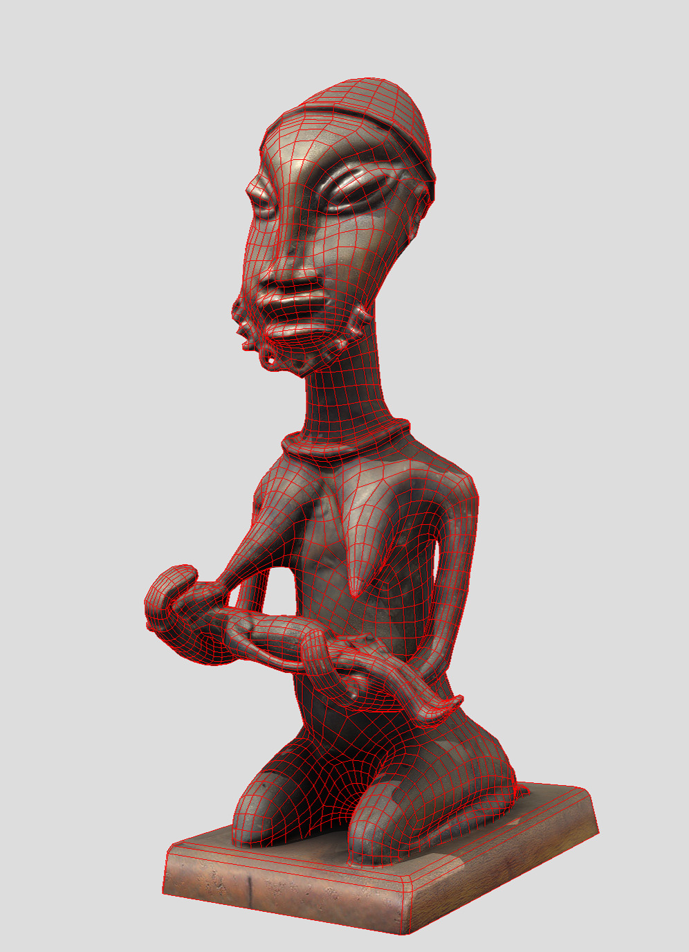 Ogboni Maternity Figure-Onile Low-poly 3D model_5