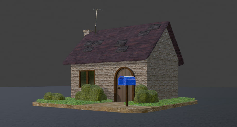 Stylized House - Game 3D Model Low-poly 3D model_1