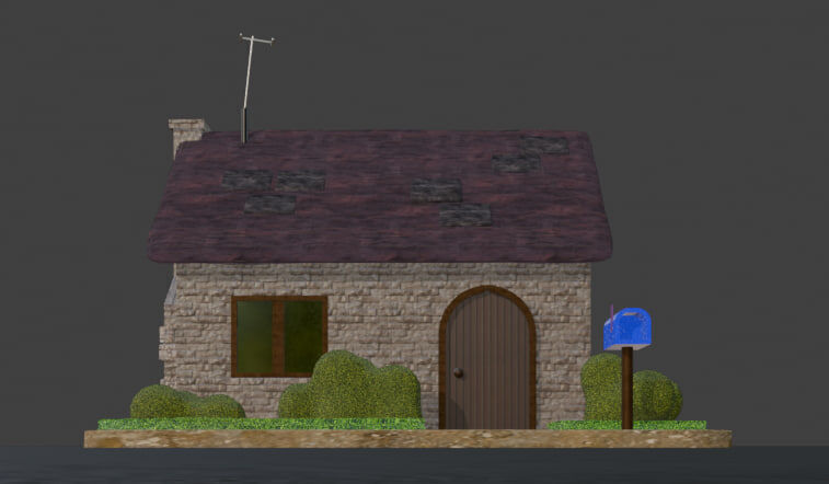 Stylized House - Game 3D Model Low-poly 3D model_3
