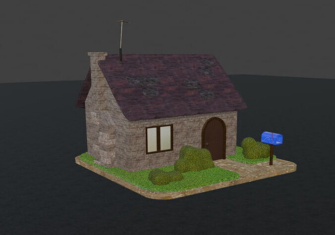 Stylized House - Game 3D Model Low-poly 3D model