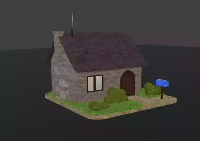 Stylized House - Game 3D Model