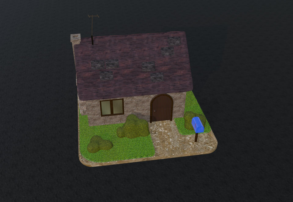 Stylized House - Game 3D Model Low-poly 3D model_2