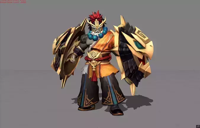 Baxia Black Tortoise Low-poly 3D model