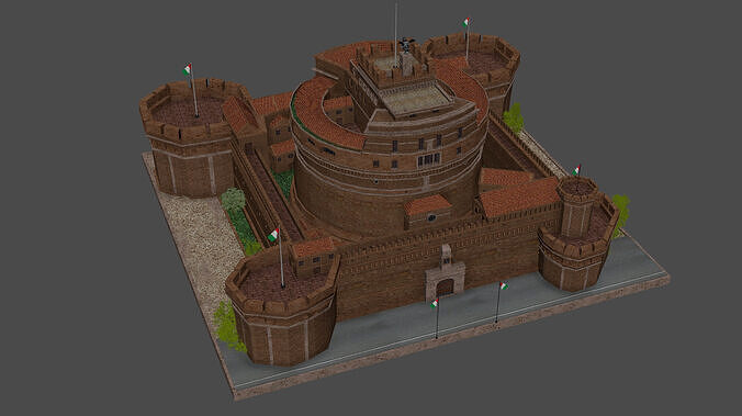 Castel Sant Angelo 3D model 7