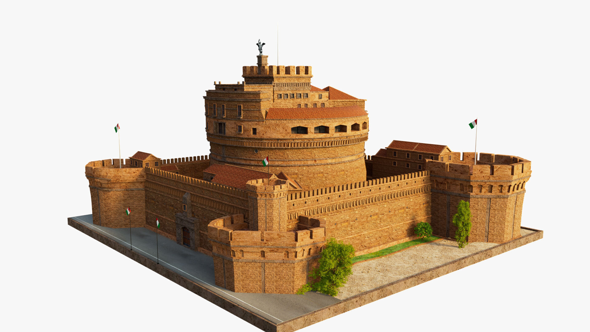 Castel Sant Angelo 3D model_4