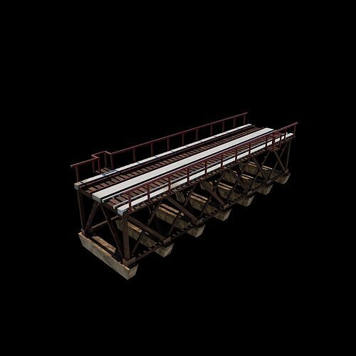 Truss bridge 3D model