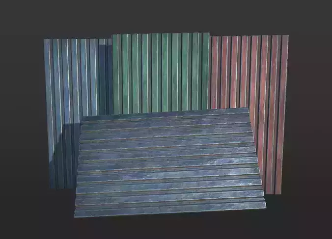 Metal Plates Free low-poly 3D model