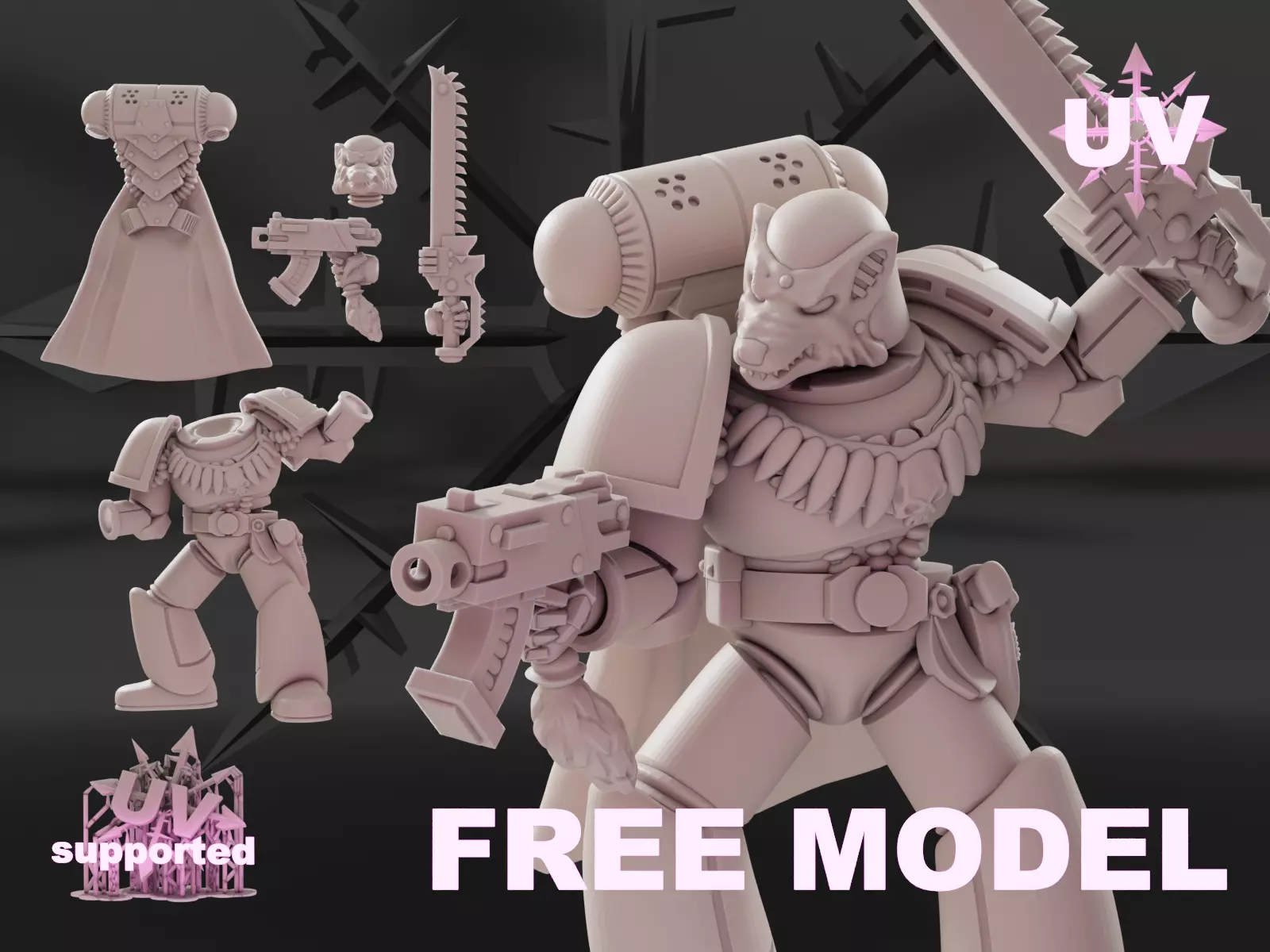 space wolves captain Free 3D print model_0