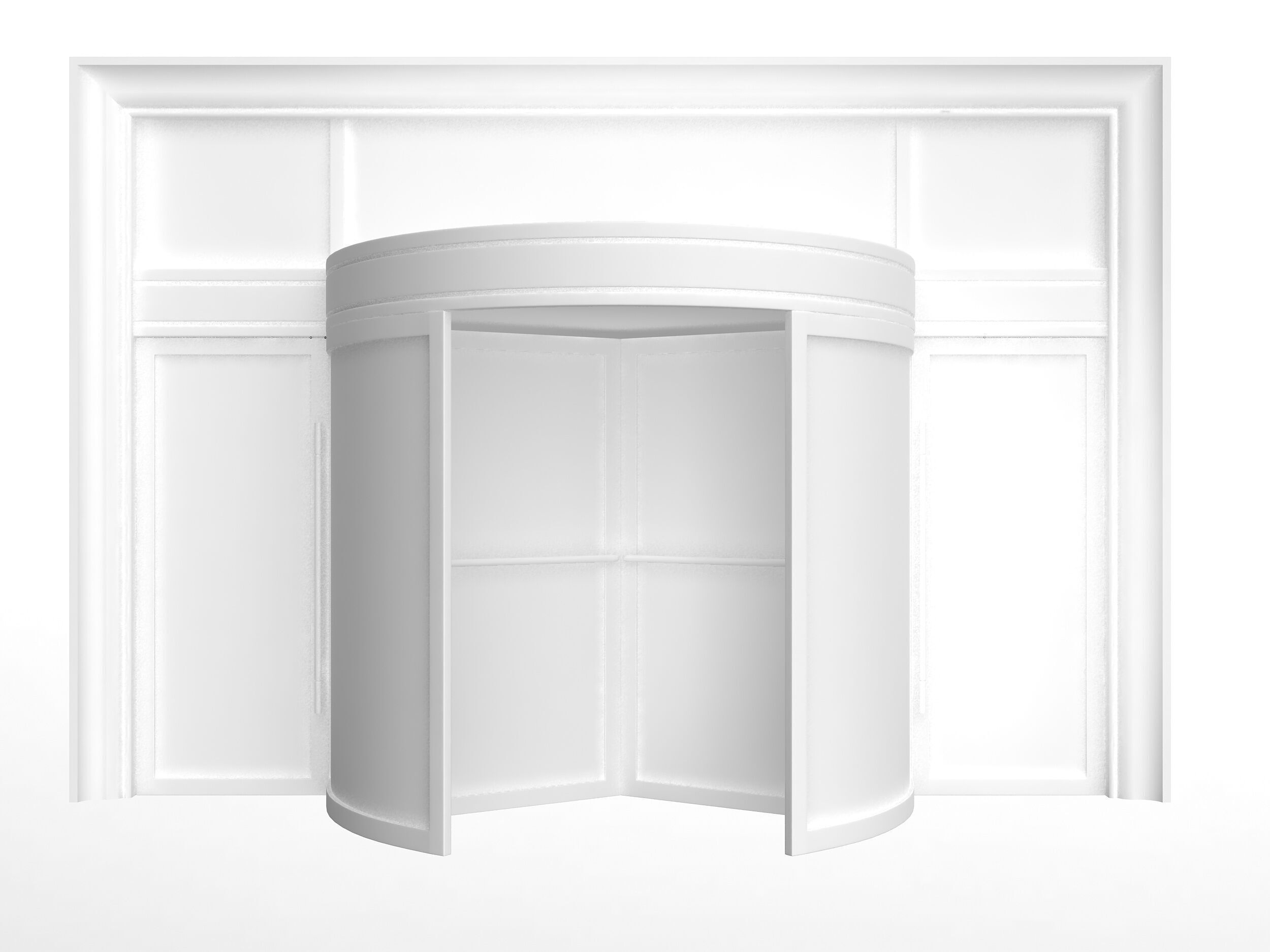 Revolving door Low-poly 3D model_7