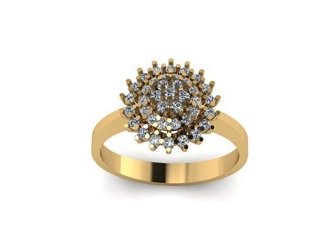 Diamonds Ring For Women 3D print model
