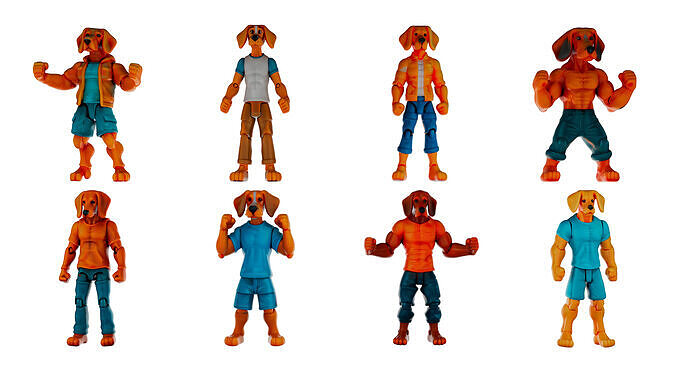 Plastic Toy Hound Batch 2 Free 3D model