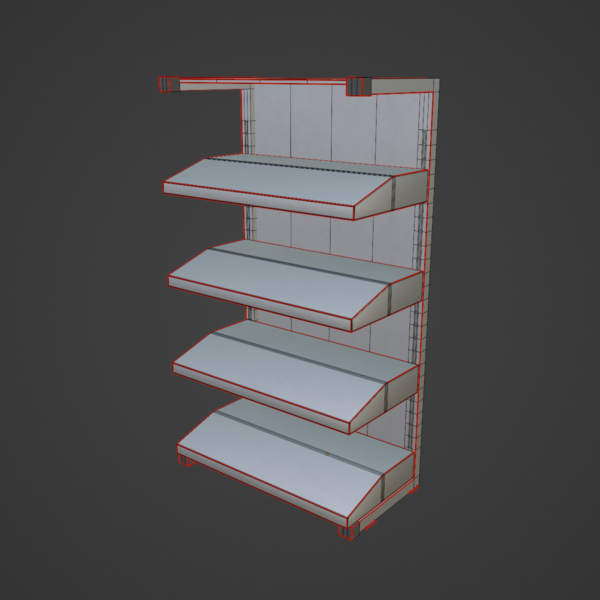 Medical Shelf 01 Low-poly 3D model_7