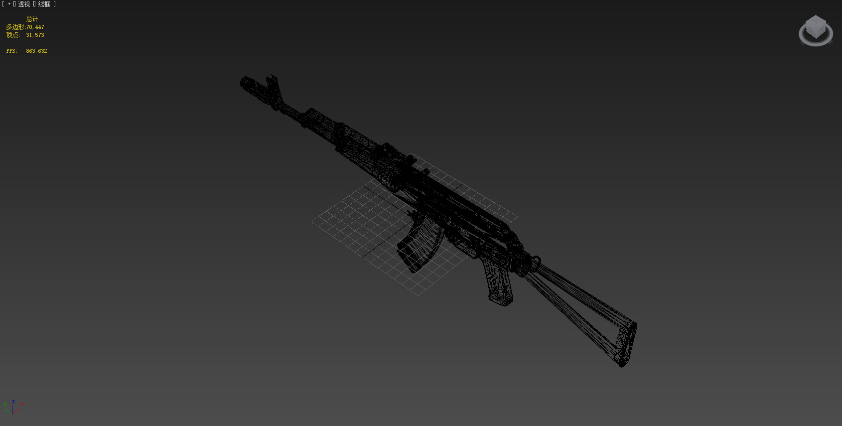 aks47 Low-poly 3D model_22