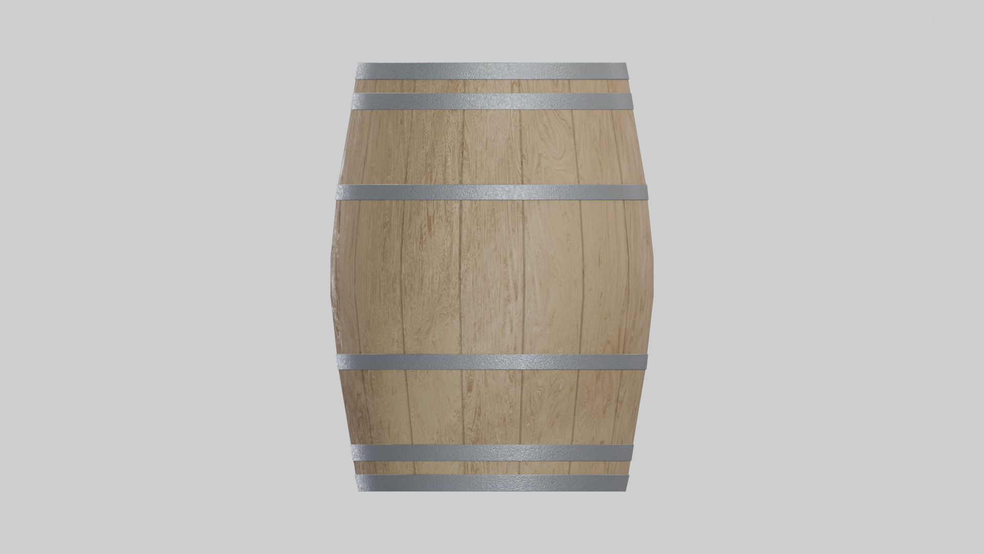Light Toasted Lowpoly Hogshell Barrel Low-poly 3D model_3