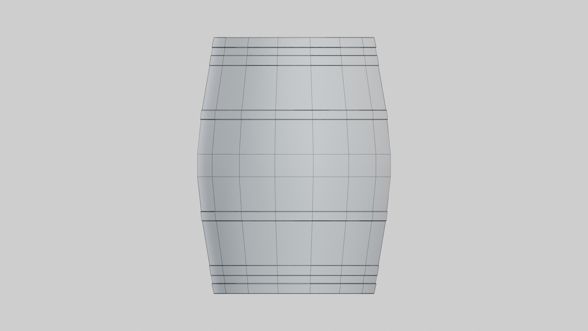 Light Toasted Lowpoly Hogshell Barrel Low-poly 3D model_7
