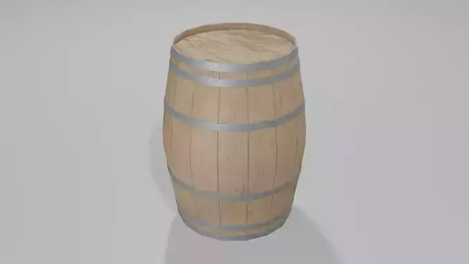 Light Toasted Lowpoly Hogshell Barrel