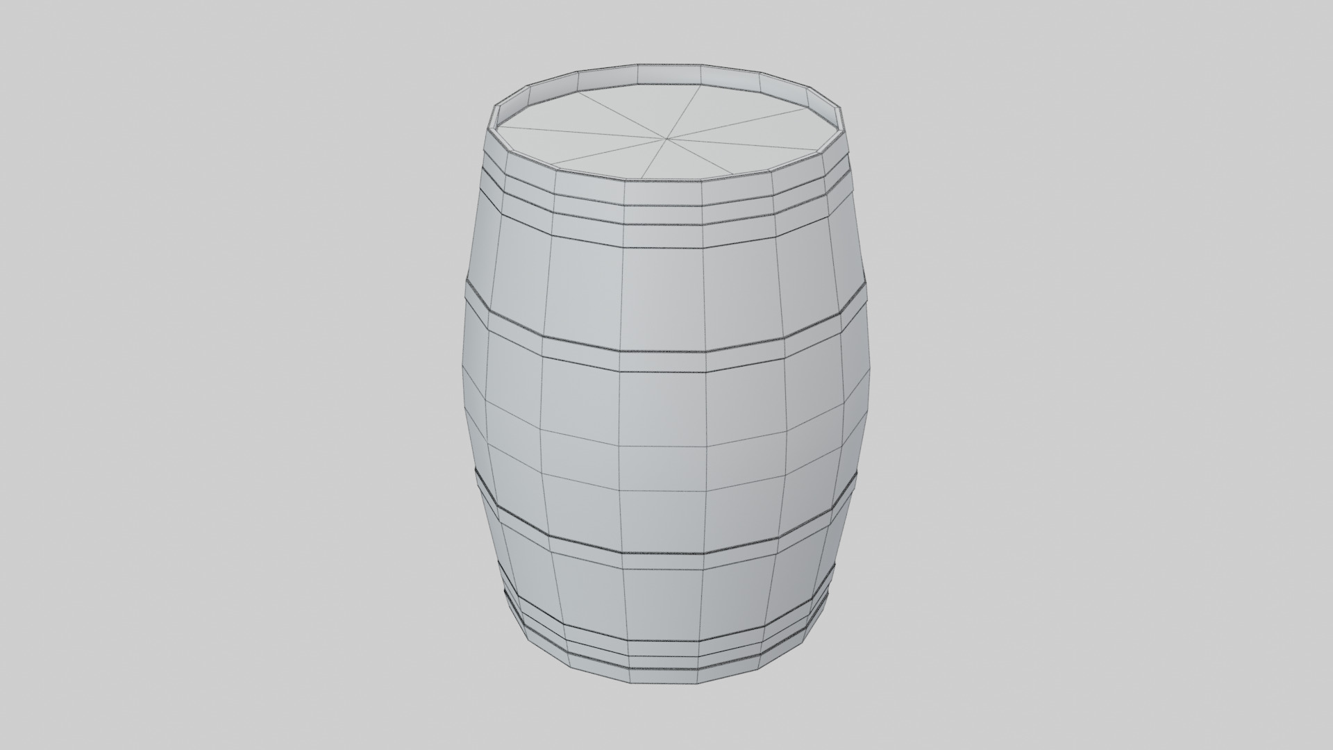 Light Toasted Lowpoly Hogshell Barrel Low-poly 3D model_6