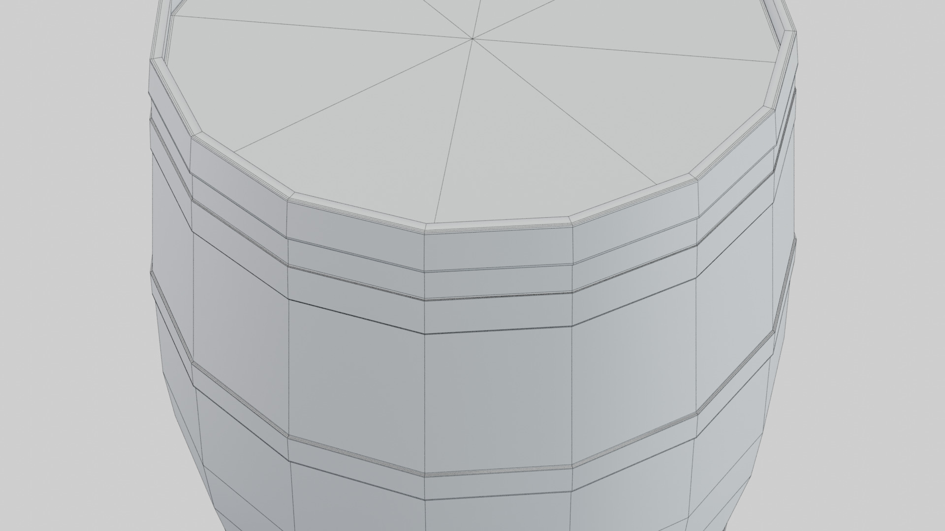 Light Toasted Lowpoly Hogshell Barrel Low-poly 3D model_8