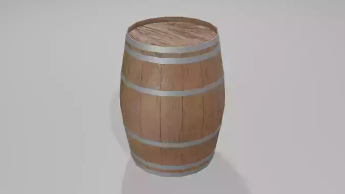 Medium Toasted Lowpoly Hogshell Barrel