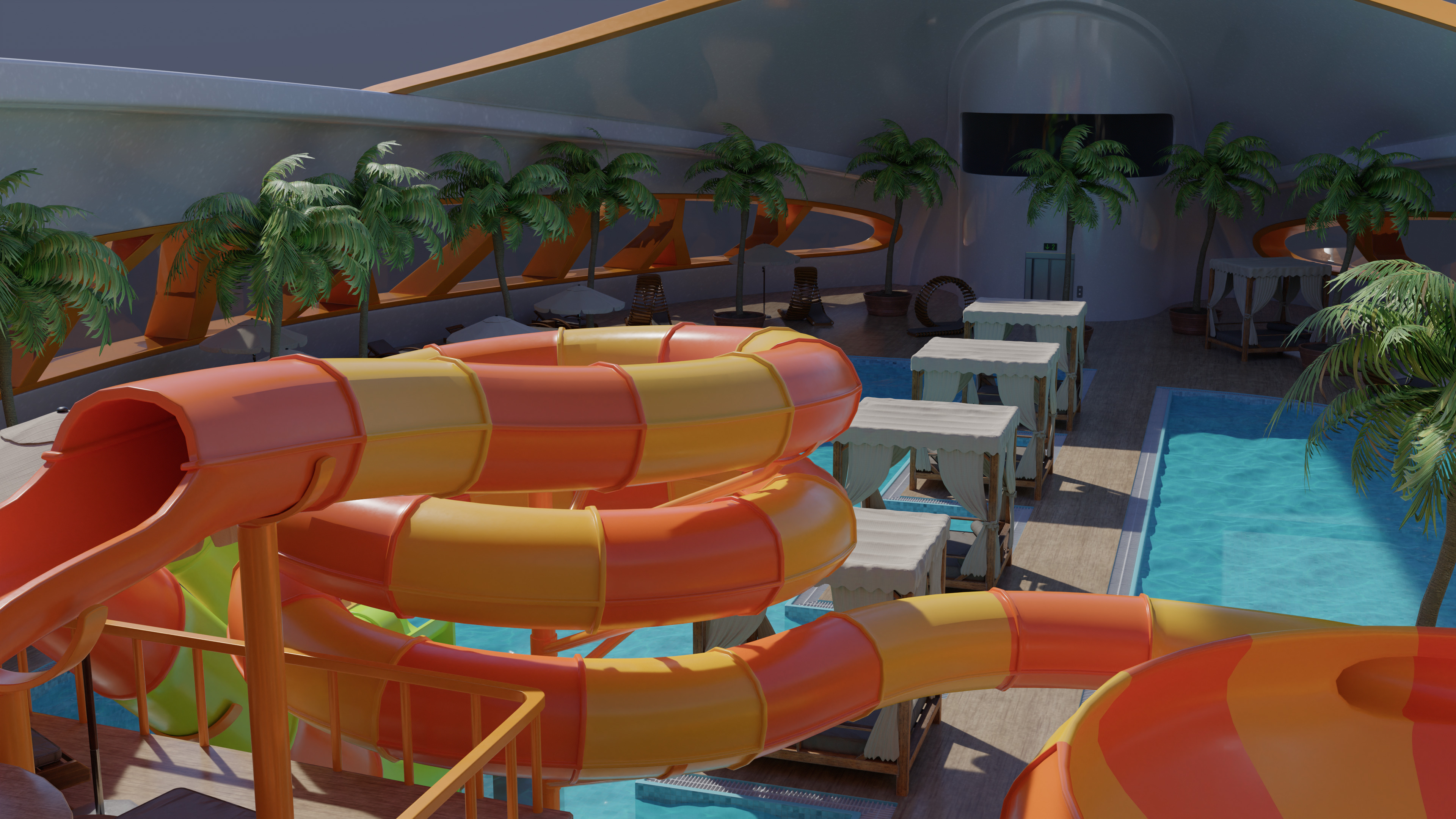 Airship Futuristic 3D model_8