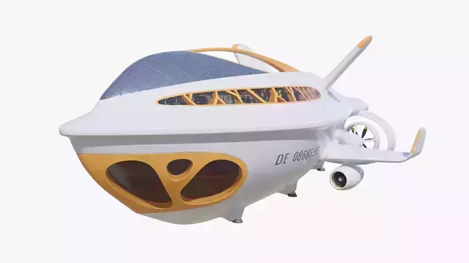 Airship Futuristic 3D model