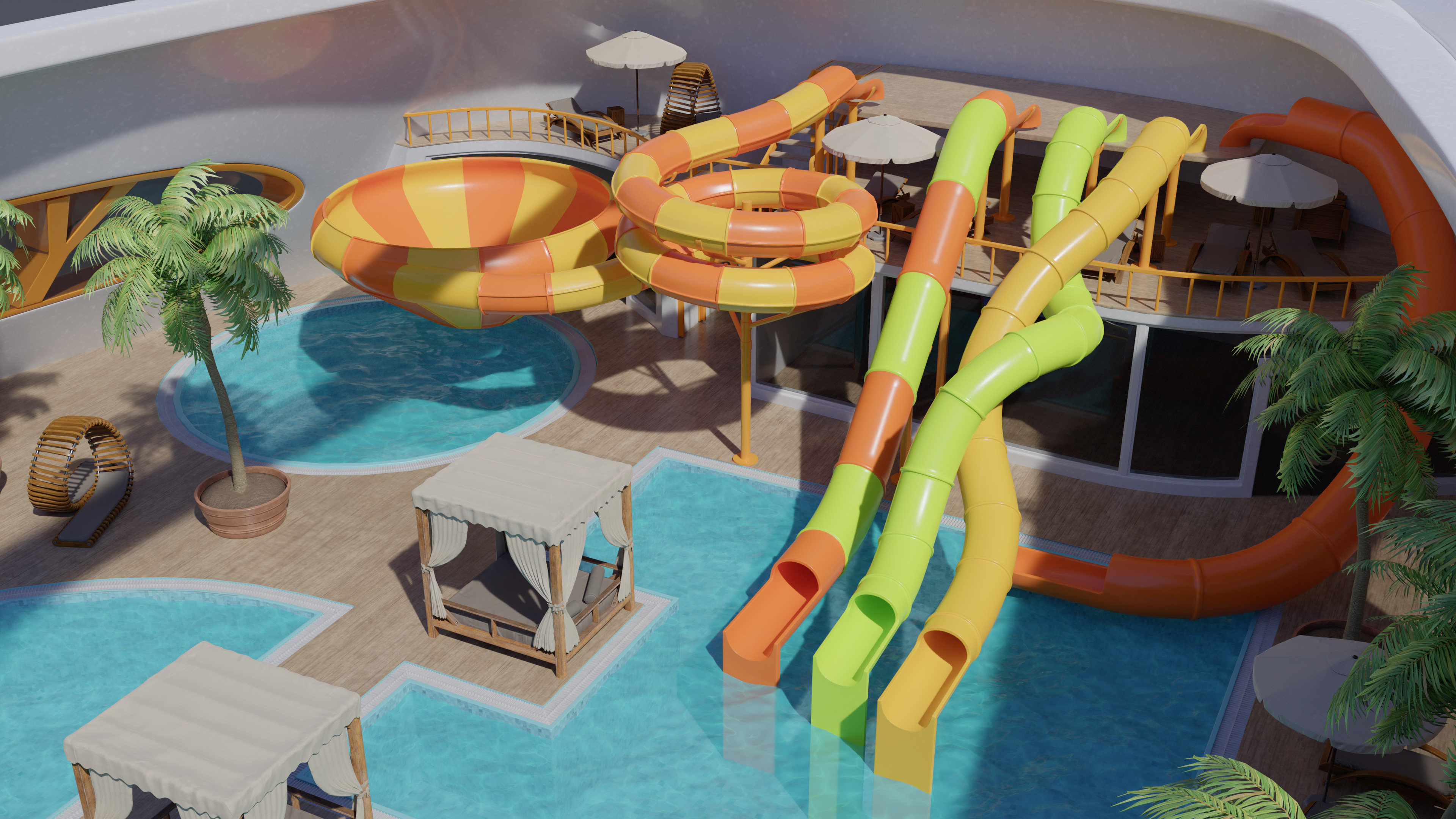 Airship Futuristic 3D model_7