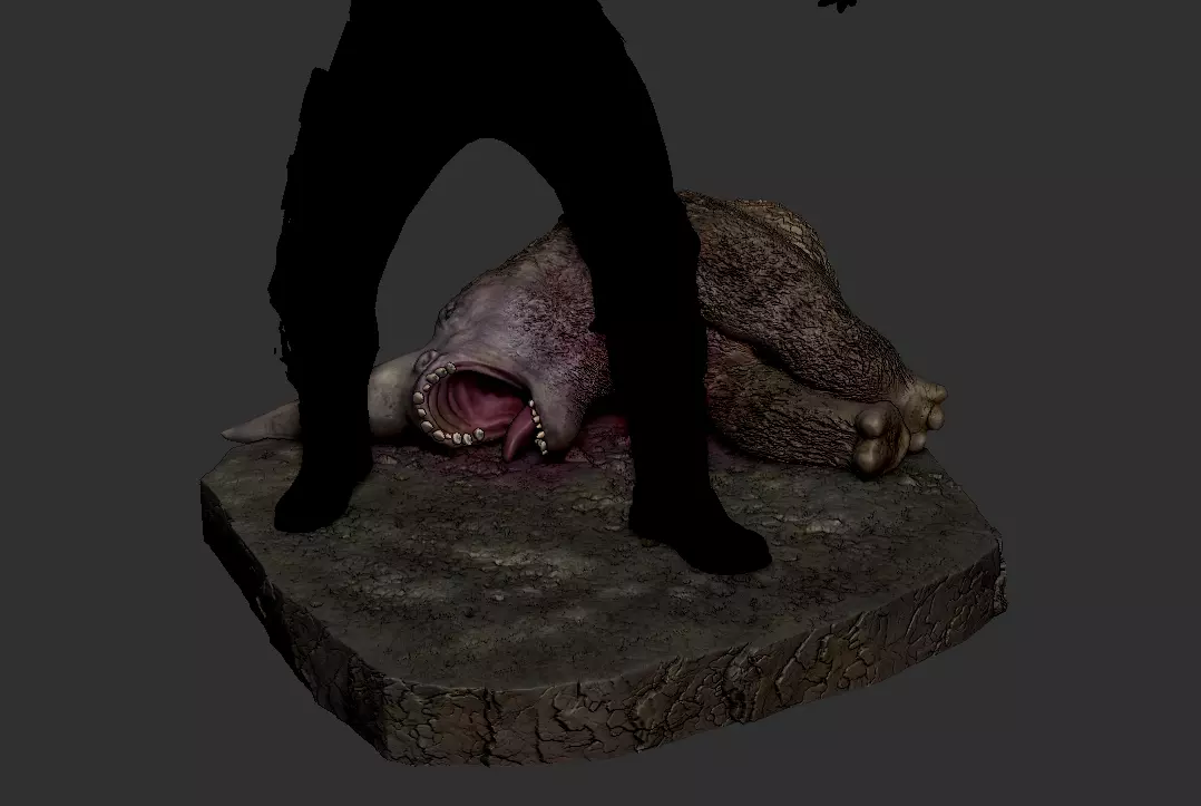 mudhorn diorama 3D print model