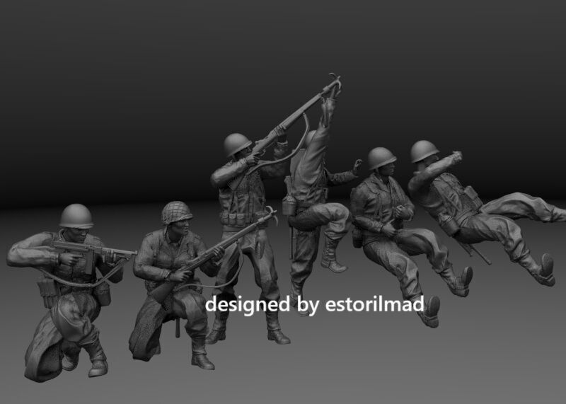 WW2 AMERICAN RANGERS SOLDIERS PACK NORMANDY POINTE DU HOC 3D print model_3