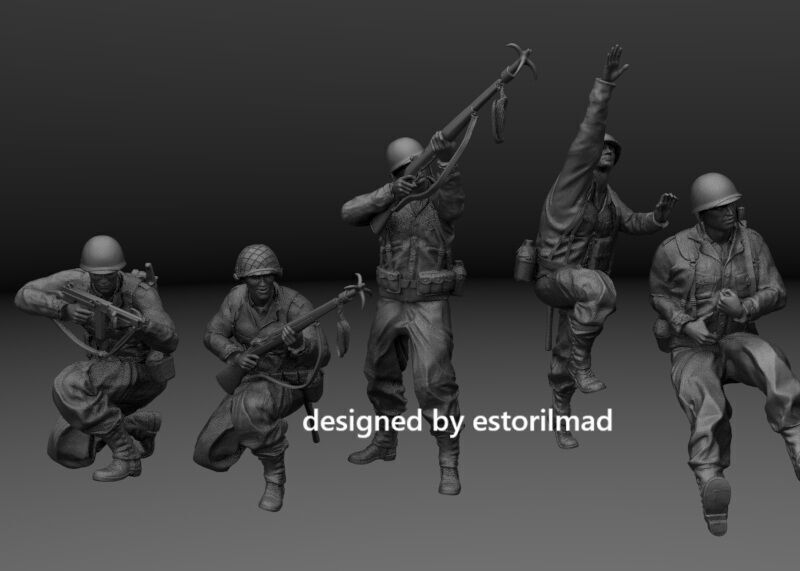 WW2 AMERICAN RANGERS SOLDIERS PACK NORMANDY POINTE DU HOC 3D print model_2