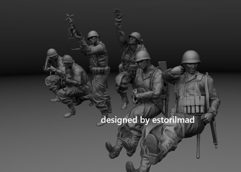 WW2 AMERICAN RANGERS SOLDIERS PACK NORMANDY POINTE DU HOC 3D print model_4