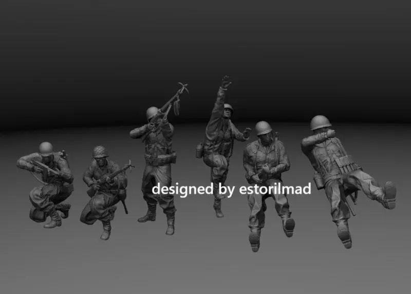 WW2 AMERICAN RANGERS SOLDIERS PACK NORMANDY POINTE DU HOC 3D print model_0