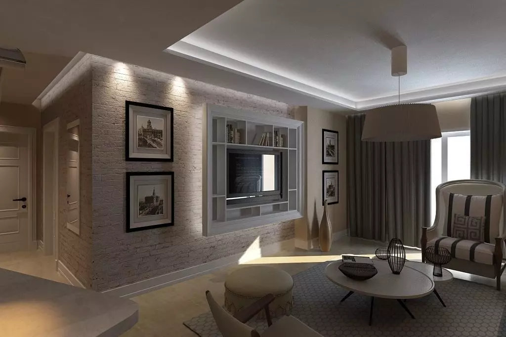 TV AND BOOKSHELF Free 3D model_0