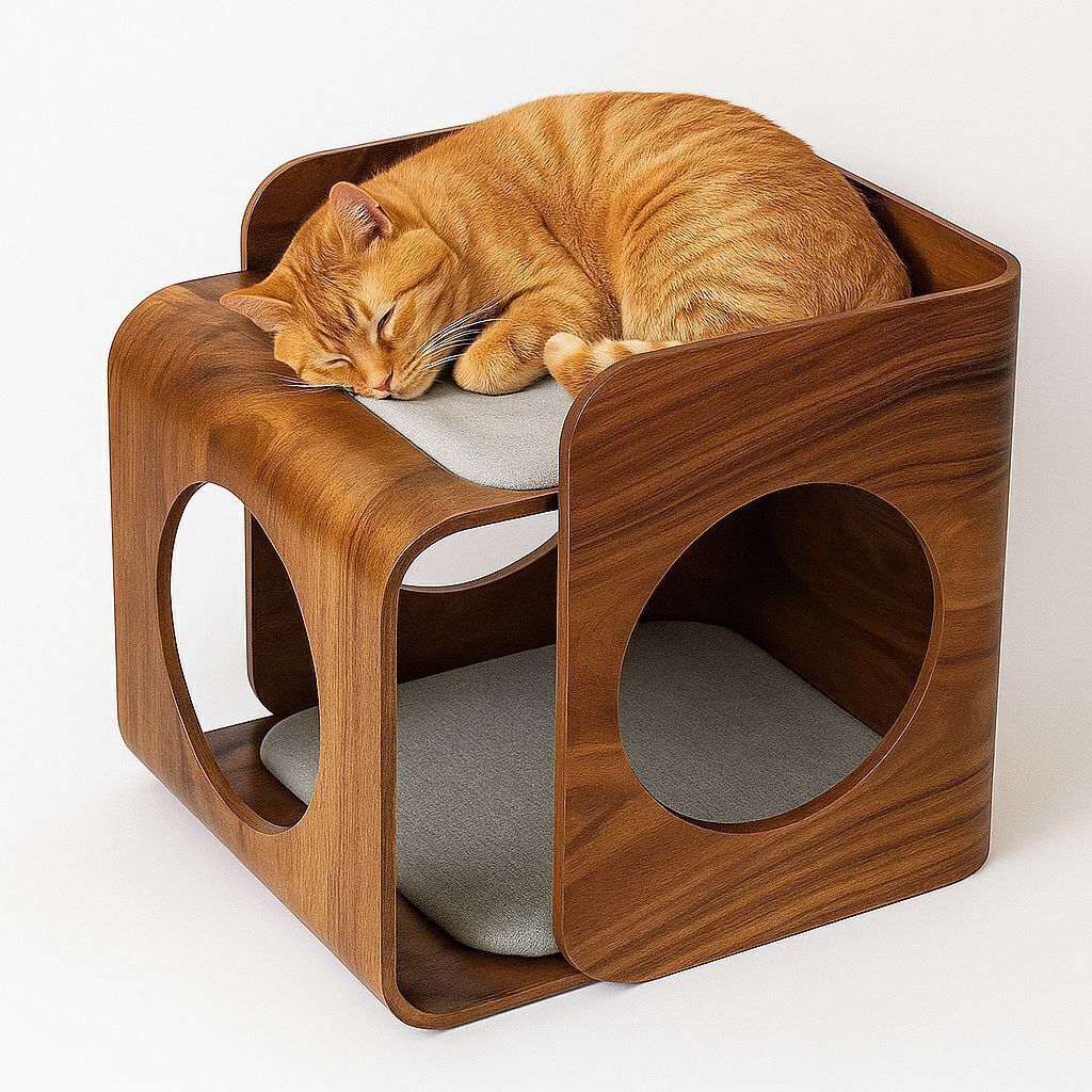 CUBE CAT 3D print model_2